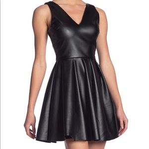 Faux leather dress